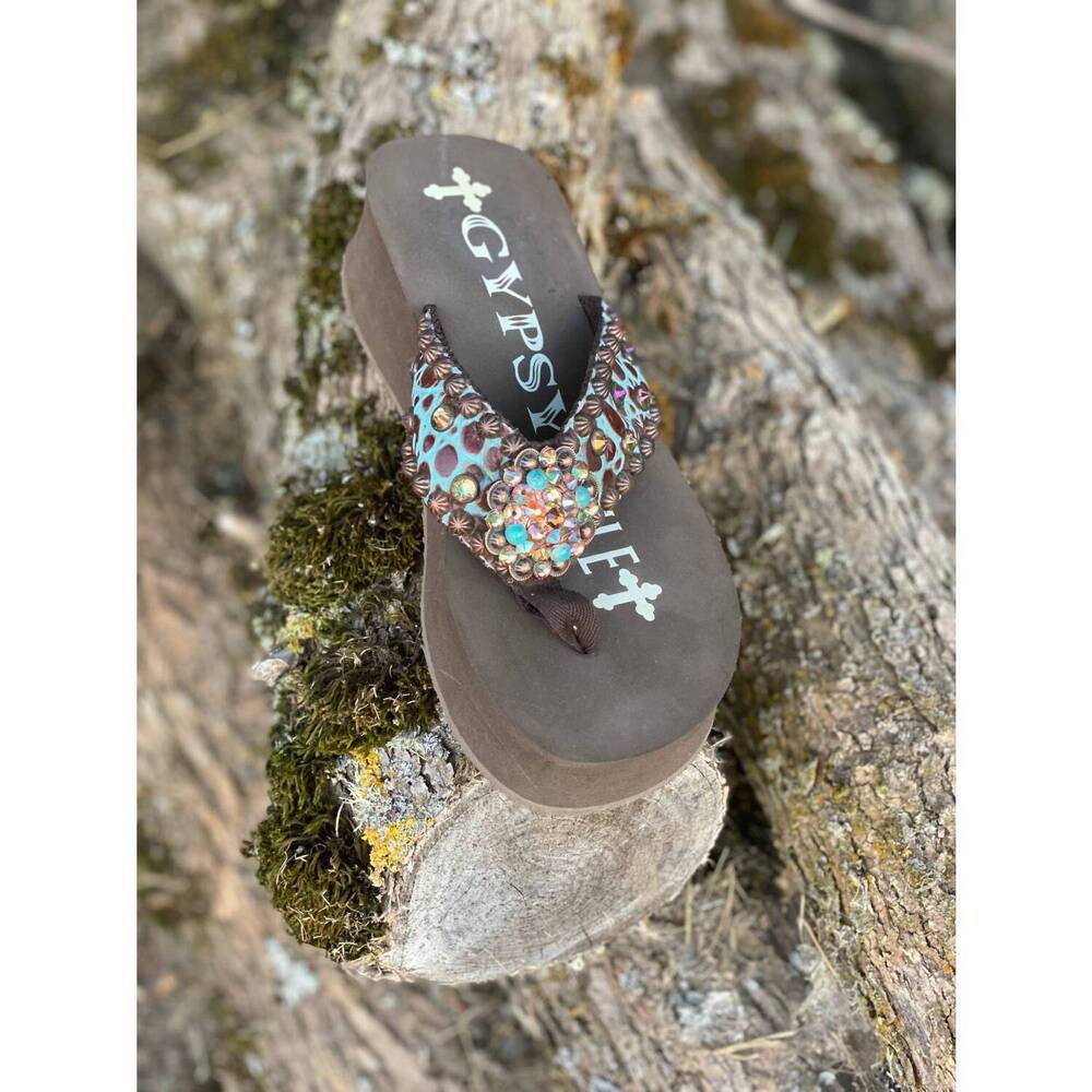 NEW GYPSY SOULE women's soule lori sandal in brown multi